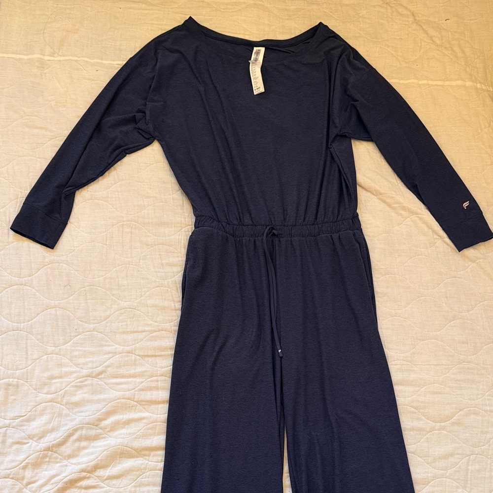 Fabletics Navy Blue Off-Shoulder Jumpsuit - Picture 7 of 14